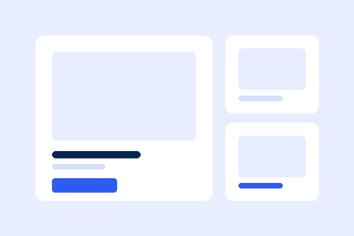 Abstract product grid representing an e-commerce store build